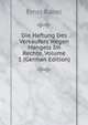 Die Haftung Des Verkaufers Wegen Mangels Im Rechte, Volume 1 (German Edition), Ernst Rabel 