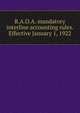 R.A.O.A. mandatory interline accounting rules. Effective January 1, 1922, 
