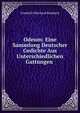 Odeum: Eine Sammlung Deutscher Gedichte Aus Unterschiedlichen Gattungen ., Friedrich Eberhard Rambach 