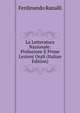 La Letteratura Nazionale: Prolusione E Prime Lezioni Orali (Italian Edition), Ferdinando Ranalli 