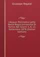 L'Acqua: Polimetro Letto Nella Regia Universit? Di Torino Nei Giorni 5, 8, 12, Settembre 1878 (Italian Edition), Giuseppe Regaldi 