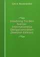 Inledning Till Den Svensk-Internationella Obligationsratten (Swedish Edition), Carl A. Reuterskiold 