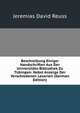 Beschreibung Einiger Handschriften Aus Der Universitats-Bibliothek Zu Tubingen: Nebst Anzeige Der Verschiedenen Lesarten (German Edition), Jeremias David Reuss 
