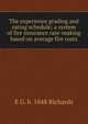 The experience grading and rating schedule; a system of fire insurance rate-making based on average fire costs, E G. b. 1848 Richards 