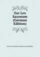 Zur Lex Saxonum (German Edition), Karl Otto Johannes Theresius Richthofen 