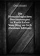 Die Monadologischen Bestimmungen in Kants Lehre Vom Ding an Sich (German Edition), Otto Riedel 