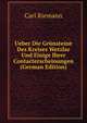 Ueber Die Grunsteine Des Kreises Wetzlar Und Einige Ihrer Contacterscheinungen (German Edition), Carl Riemann 