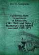 California State Department of Education, 1945-1962: oral history transcript / and related material, 1977-1978, Roy E. Simpson 