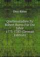 Quellenstudien Zu Robert Burns Fur Die Jahre 1773-1783 (German Edition), Otto Ritter 