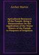 Agricultural Resources of the Punjab: Being a Memorandum On the Application of the Waste Waters of the Punjab to Purposes of Irrigation, Archer Martin 