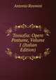 Teosofia: Opere Postume, Volume 1 (Italian Edition), Antonio Rosmini 