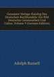 Gesammt-Verlags-Katalog Des Deutschen Buchhandels: Ein Bild Deutscher Geistesarbeit Und Cultur, Volume 9 (German Edition), Adolph Russell 