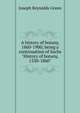 A history of botany, 1860-1900; being a continuation of Sachs "History of botany, 1530-1860", Joseph Reynolds Green 