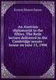 An Austrian diplomatist in the fifties. The Rede lecture delivered in the Cambridge senate-house on June 13, 1908, Ernest Mason Satow 