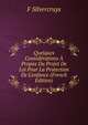 Quelques Consid?rations ? Propos Du Projet De Loi Pour La Protection De L'enfance (French Edition), F Silvercruys 