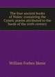 The four ancient books of Wales: containing the Cymric poems attributed to the bards of the sixth century, William Forbes Skene 