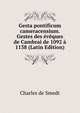 Gesta pontificum cameracensium. Gestes des eveques de Cambrai de 1092 a 1138 (Latin Edition), Charles de Smedt 