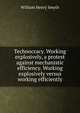 Technocracy. Working explosively, a protest against mechanistic efficiency. Working explosively versus working efficiently, William Henry Smyth 