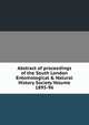 Abstract of proceedings of the South London Entomological & Natural History Society Volume 1895-96, 