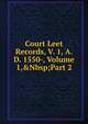 Court Leet Records, V. 1, A. D. 1550-, Volume 1,&Nbsp;Part 2, 