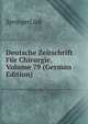 Deutsche Zeitschrift Fur Chirurgie, Volume 79 (German Edition), SpringerLink 