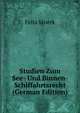 Studien Zum See- Und Binnen-Schiffahrtsrecht (German Edition), Felix Stoerk 