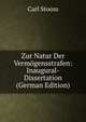 Zur Natur Der Vermogensstrafen: Inaugural-Dissertation (German Edition), Carl Stooss 