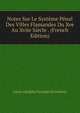 Notes Sur Le Systeme Penal Des Villes Flamandes Du Xve Au Xviie Siecle . (French Edition), Louis Adolphe Georges Stroobant 