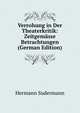 Verrohung in Der Theaterkritik: Zeitgemasse Betrachtungen (German Edition), Sudermann Hermann 