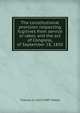 The constitutional provision respecting fugitives from service or labor, and the act of Congress, of September 18, 1850, Thomas H. 1823-1907 Talbot 