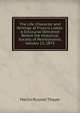 The Life, Character and Writings of Francis Lieber: A Discourse Delivered Before the Historical Society of Pennsylvania, January 13, 1873, Martin Russell Thayer 