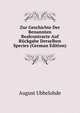 Zur Geschichte Der Benannten Realcontracte Auf Ruckgabe Derselben Species (German Edition), August Ubbelohde 