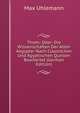 Thoth; Oder: Die Wissenschaften Der Alten Aegypter Nach Classischen Und Agyptischen Quellen Bearbeitet (German Edition), Max Uhlemann 