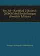 Ser. Ab--Kartblad I Skalan I: 200000 Med Beskrifningar (Swedish Edition), Sveriges Geologiska Undersokning 
