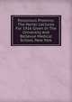 Poisonous Proteins: The Herter Lectures For 1916 Given In The University And Bellevue Medical School, New York, 