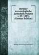 Berliner entomologische Zeitschrift Volume v. 27 (1883) (German Edition), Berliner Entomologischer Verein 