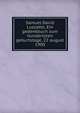 Samuel David Luzzatto. Ein gedenkbuch zum hundertsten geburtstage, 22 august 1900, 