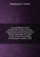 Annual Report of the Comptroller of the Treasury Department, for the Fiscal Year Ended September 30, 1891, to the General Assembly of Maryland. Volume 1892, Baughman L. Victor 