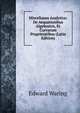 Miscellanea Analytica: De Aequationibus Algebraicis, Et Curvarum Proprietatibus (Latin Edition), Edward Waring 