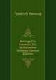 Beitrage Zur Kenntniss Des Sicilianischen Dialektes (German Edition), Friedrich Wentrup 