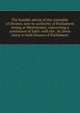 The humble advice of the Assembly of Divines, now by authority of Parliament sitting at Westminster, concerning a confession of faith: with the . by them lately to both Houses of Parliament, 