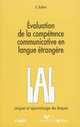 Evaluation de la compétence communicative en langue étrangère, Sibylle Bolton 