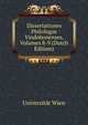 Dissertationes Philologae Vindobonenses, Volumes 8-9 (Dutch Edition), Universit?t Wien 