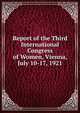 Report of the Third International Congress of Women, Vienna, July 10-17, 1921, 