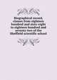 Biographical record, classes from eighteen hundred and sixty-eight to eighteen hundred and seventy-two of the Sheffield scientific school, 