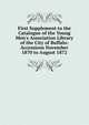 First Supplement to the Catalogue of the Young Men's Association Library of the City of Buffalo: Accessions November 1870 to August 1872, 