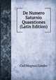 De Numero Saturnio Quaestiones (Latin Edition), Carl Magnus Zander 