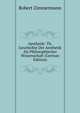 Aesthetik: Th. Geschichte Der Aesthetik Als Philosophischer Wissenschaft (German Edition), Robert Zimmermann 