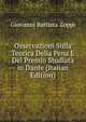 Osservazioni Sulla Teorica Della Pena E Del Premio Studiata in Dante (Italian Edition), Giovanni Battista Zoppi 