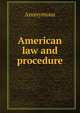 American law and procedure, Heinrich Kretschmayr 